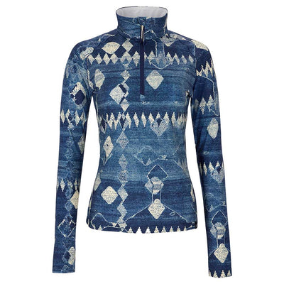 Obermeyer Women's Oly Baselayer Zip Top 2026 25165 INDIGO MOUNTAINS