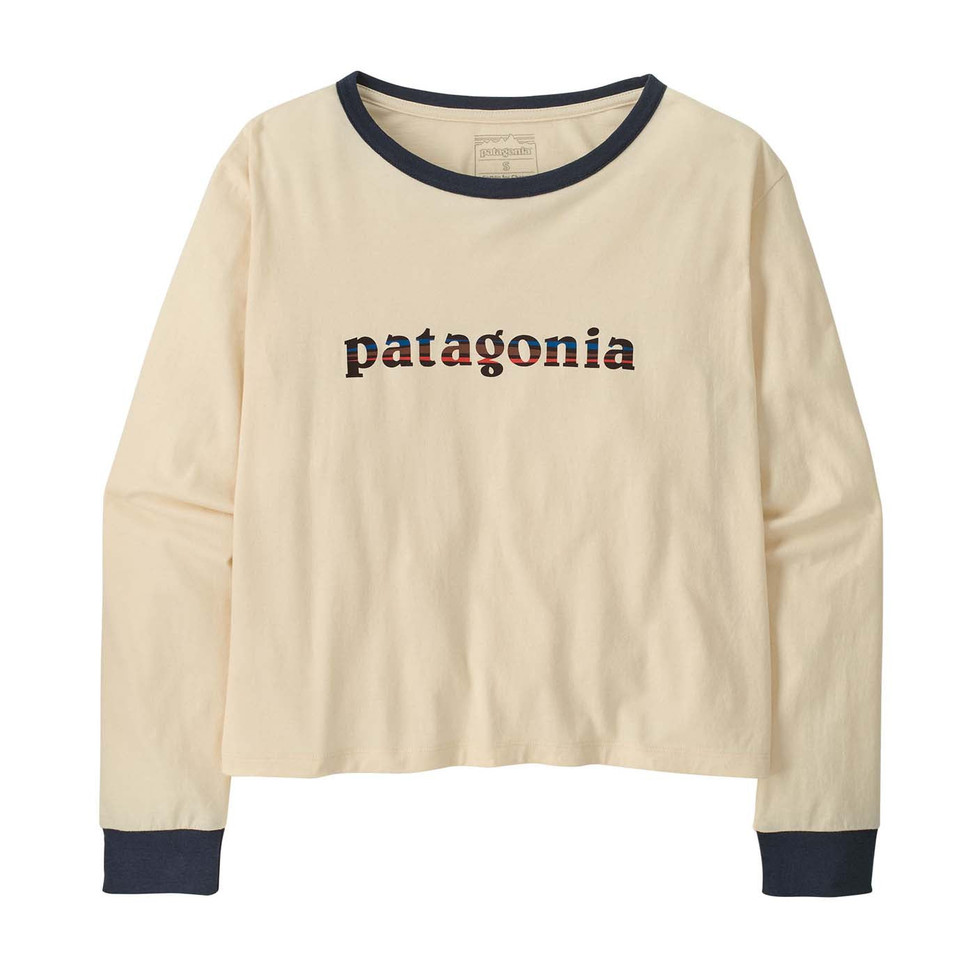 Patagonia Women's Long-Sleeved '73 Text Logo Easy-Cut Organic Shirt 2026 UNDYED NATURAL