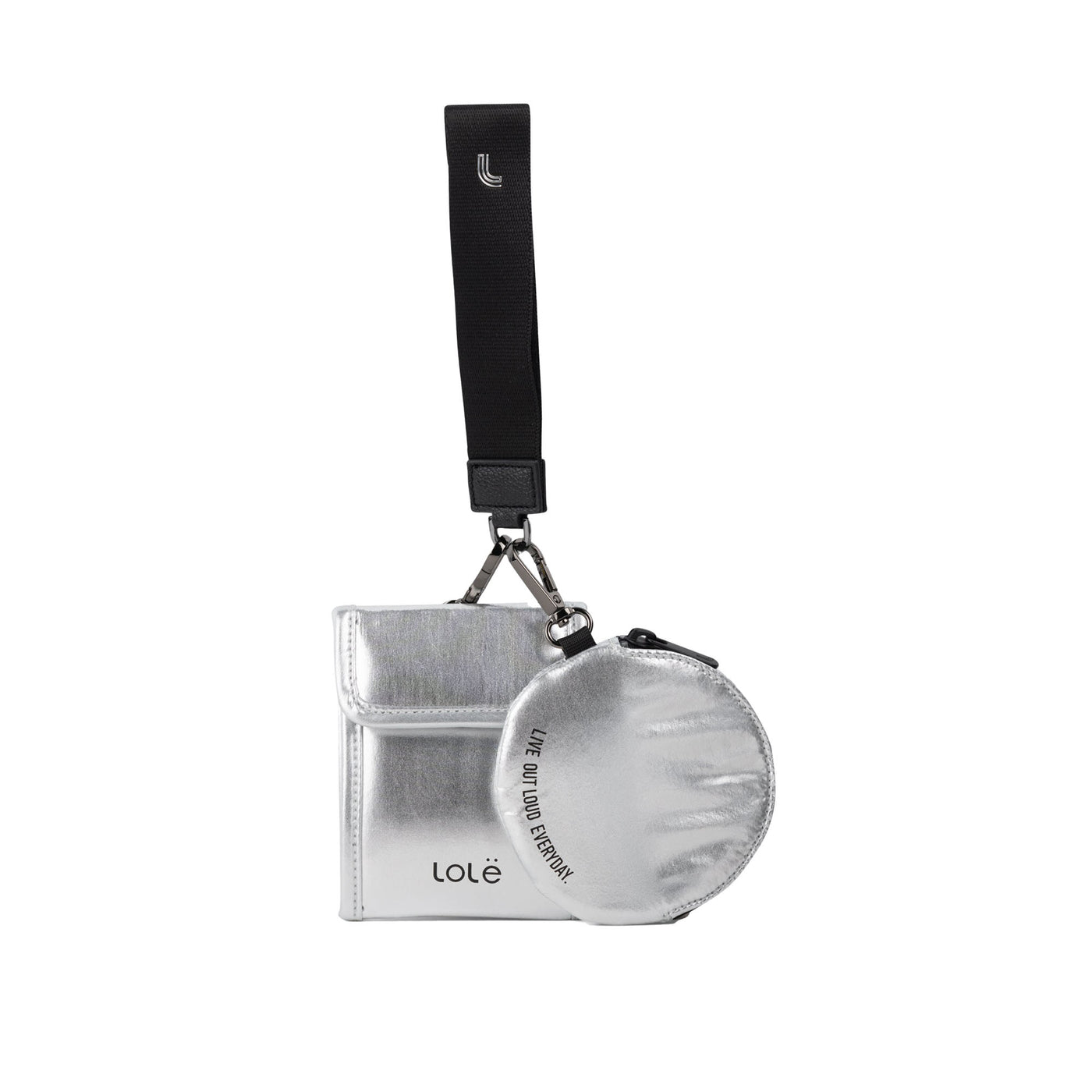 Lole Women's Eve Double Wristlet Wallet 2025 G942 METALLIC SILVER