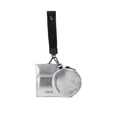 Lole Women's Eve Double Wristlet Wallet 2025 G942 METALLIC SILVER