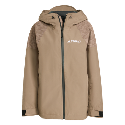 Adida's Women's Terrex Xperior Hybrid PRIMEKNIT CLIMAPROOF+ Jacket - Earth Strata 2026