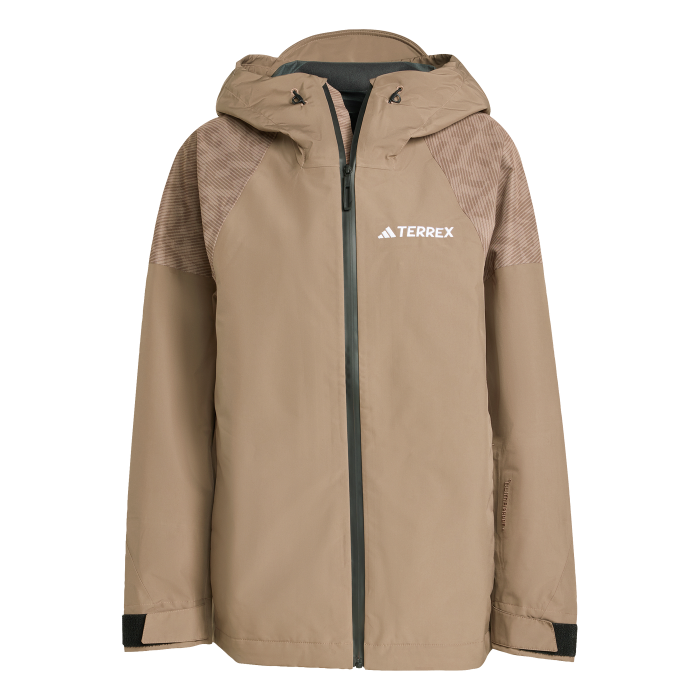 Adida's Women's Terrex Xperior Hybrid PRIMEKNIT CLIMAPROOF+ Jacket - Earth Strata 2026 EARTH STRATA
