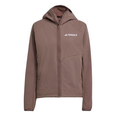 Adidas Women's Terrex Xperior Softshell Fleece Hooded Jacket - Earth Strata 2026 EARTH STRATA