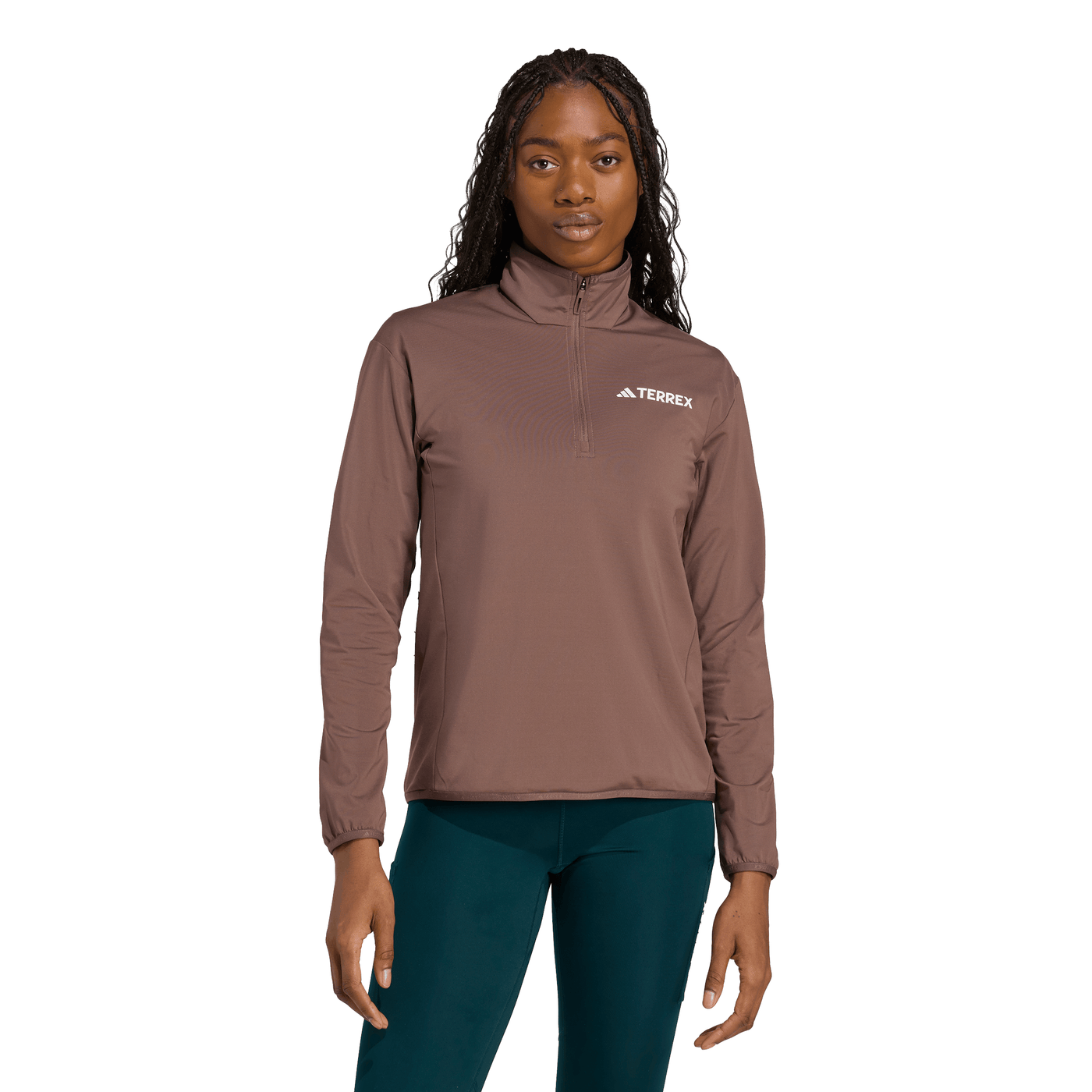 Adidas Women's Terrex Multi CLIMAWARM Half-Zip Tech Fleece Jacket - Earth Strata 2026