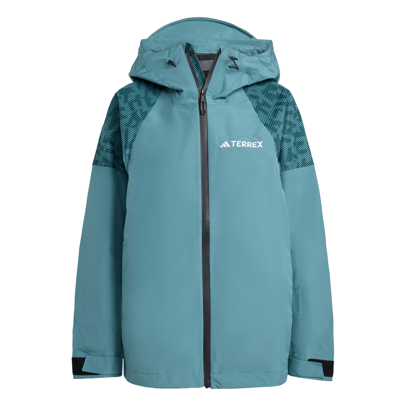 Adida's Women's Terrex Xperior Hybrid PRIMEKNIT CLIMAPROOF+ Jacket - Preloved Teal 2026