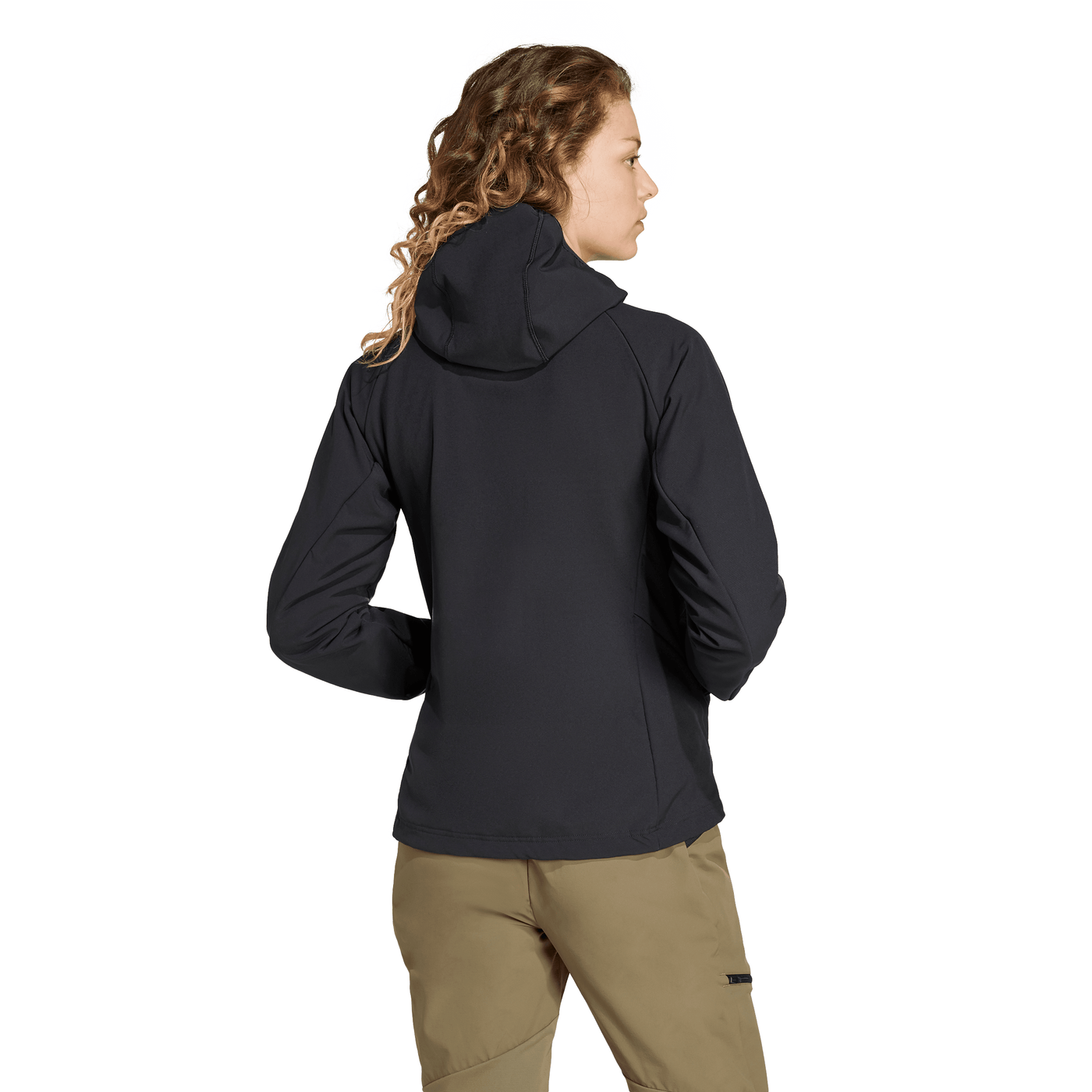 Adidas Women's Terrex Xperior Softshell Fleece Hooded Jacket - Black 2026