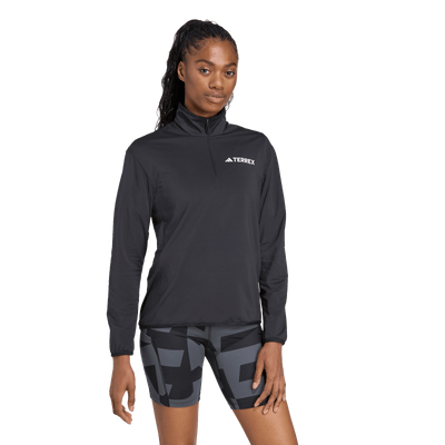 Adidas Women's Terrex Multi CLIMAWARM Half-Zip Tech Fleece Jacket - Black 2026