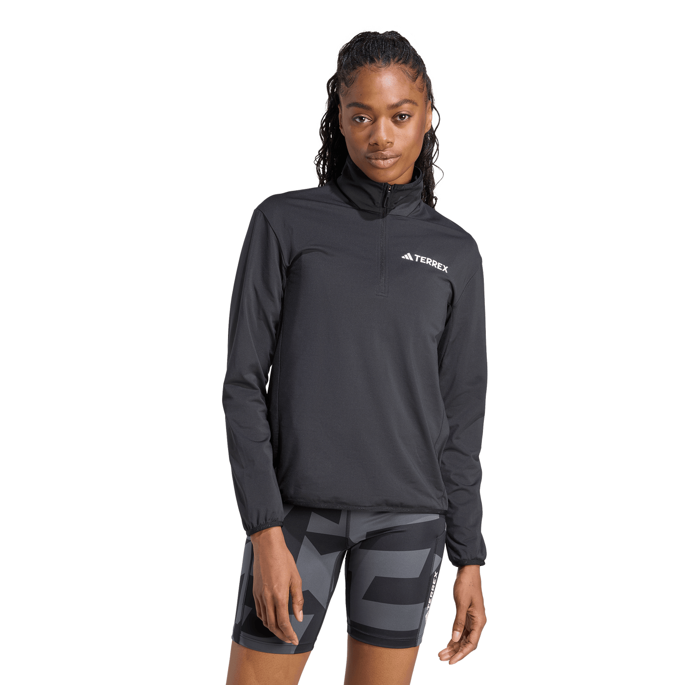 Adidas Women's Terrex Multi CLIMAWARM Half-Zip Tech Fleece Jacket - Black 2026