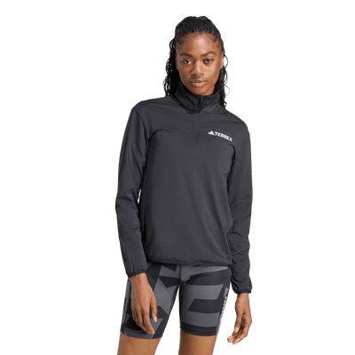 Adidas Women's Terrex Multi CLIMAWARM Half-Zip Tech Fleece Jacket - Black 2026