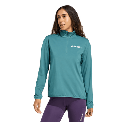 Adidas Women's Terrex Multi CLIMAWARM Half-Zip Tech Fleece Jacket - Preloved Teal 2026