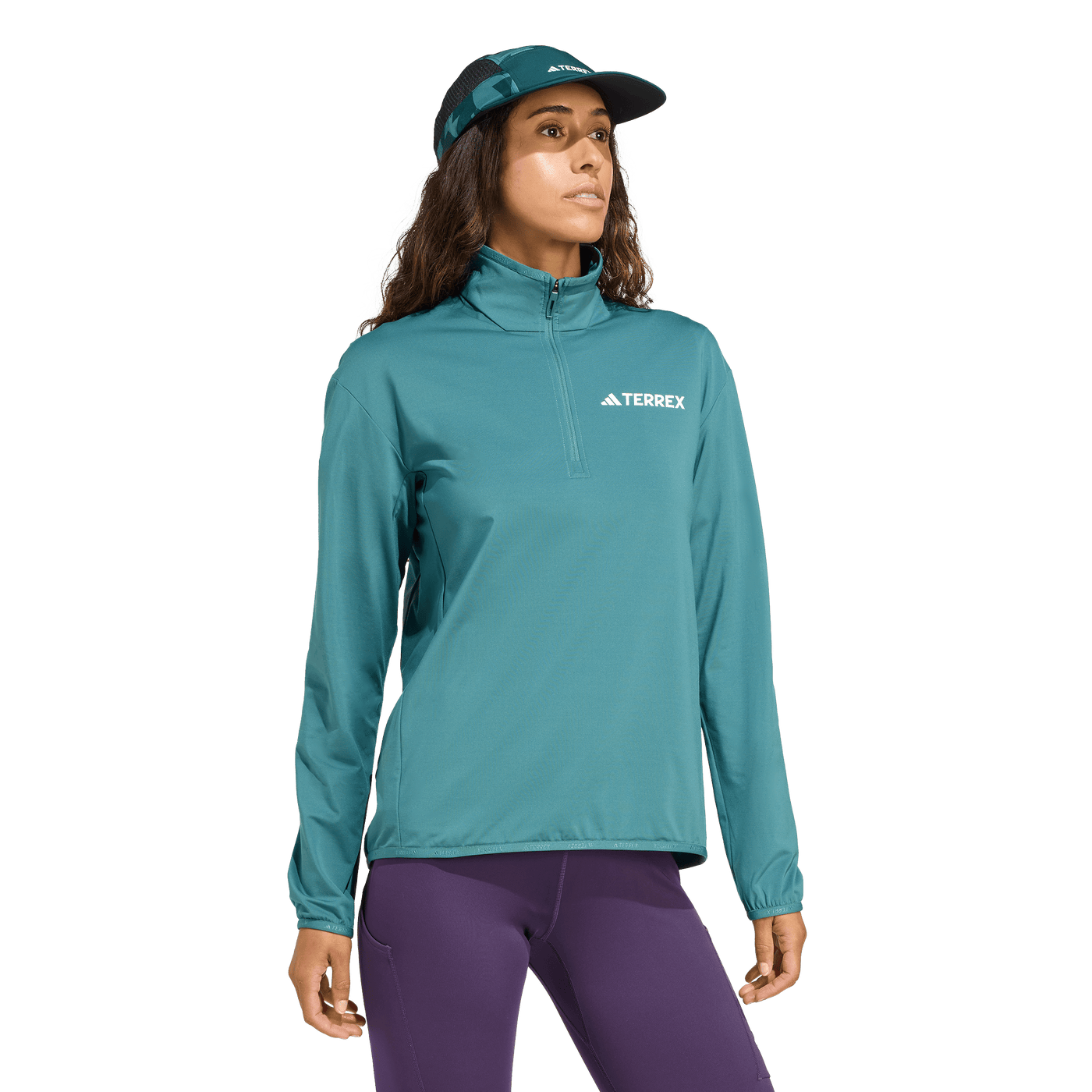 Adidas Women's Terrex Multi CLIMAWARM Half-Zip Tech Fleece Jacket - Preloved Teal 2026