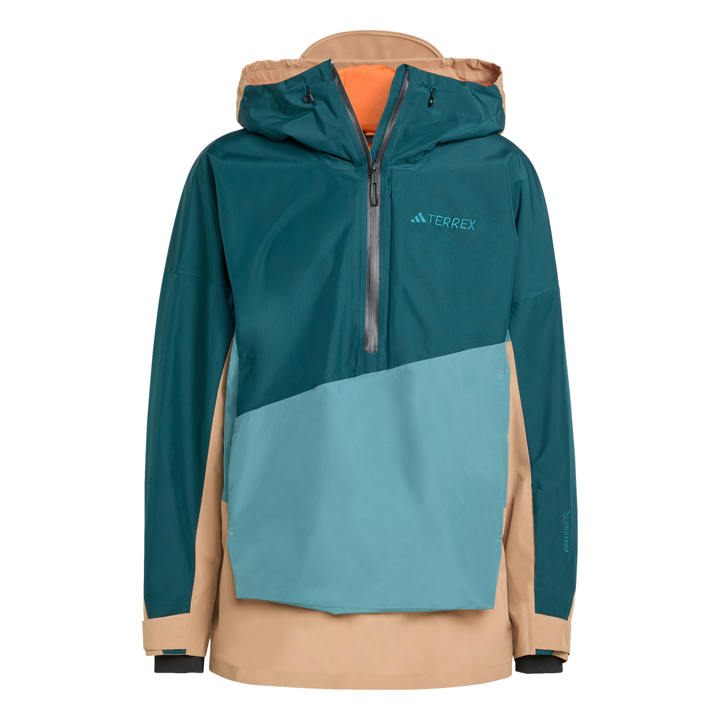 Adidas Terrex Men's Xploric 2 Layer CLIMAPROOF Anorak 2026 PRELOVED TEAL/AURORA IVY