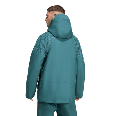 Adida's Men's Terrex Xperior Hybrid PRIMEKNIT CLIMAPROOF+ Jacket - Aurora Ivy/Preloved Teal 2026