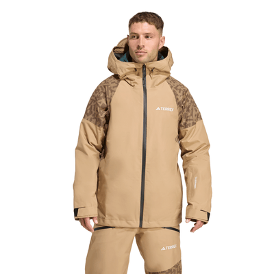 Adida's Men's Terrex Xperior Hybrid PRIMEKNIT CLIMAPROOF+ Jacket - Cardboard 2026
