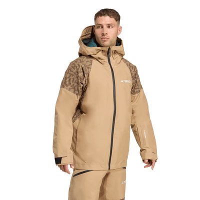 Adida's Men's Terrex Xperior Hybrid PRIMEKNIT CLIMAPROOF+ Jacket - Cardboard 2026