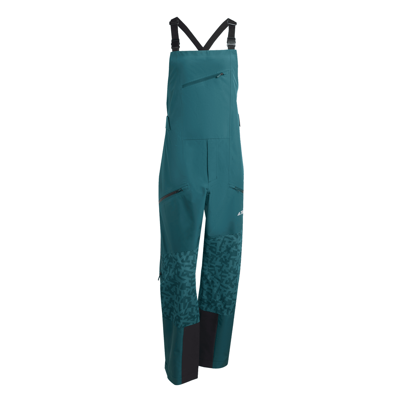 Adidas Men's Terrex Xperior Hybrid PRIMEKNIT CLIMAPROOF+ Bib Pants 2026 AURORA IVY/PRELOVED TEAL