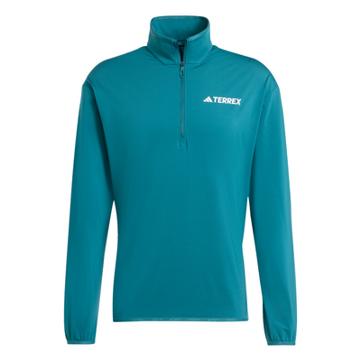 Adidas Men's Terrex Multi CLIMAWARM Half-Zip Tech Fleece Jacket - Mystery Green/Aurora Ivy 2026 MYSTERY GREEN/AURORA IVY
