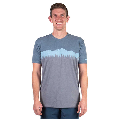 Belong Designs Men's Graphic Traverse Tek Tee 2025 SWITCHBACK BLUE