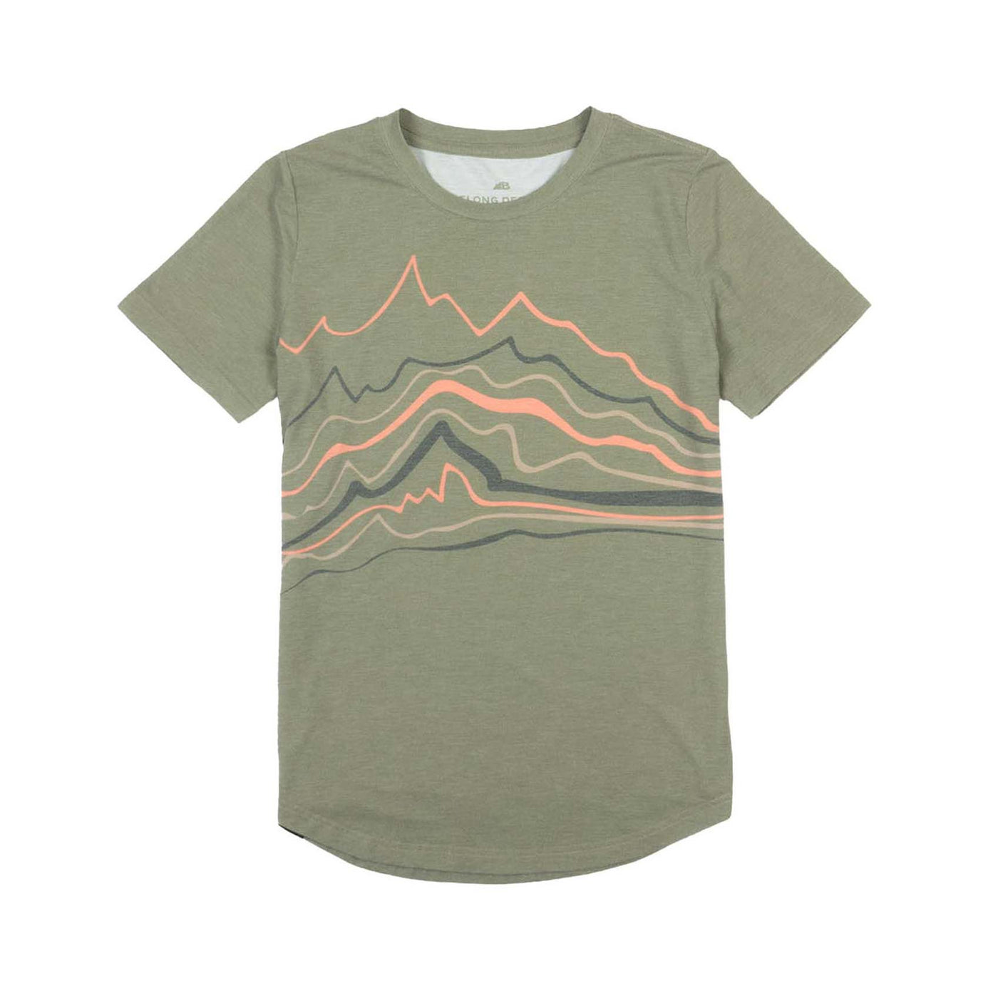 Belong Designs Women's Graphic Traverse Tek Tee 2025 SAGE MOUNTAIN BRUSH