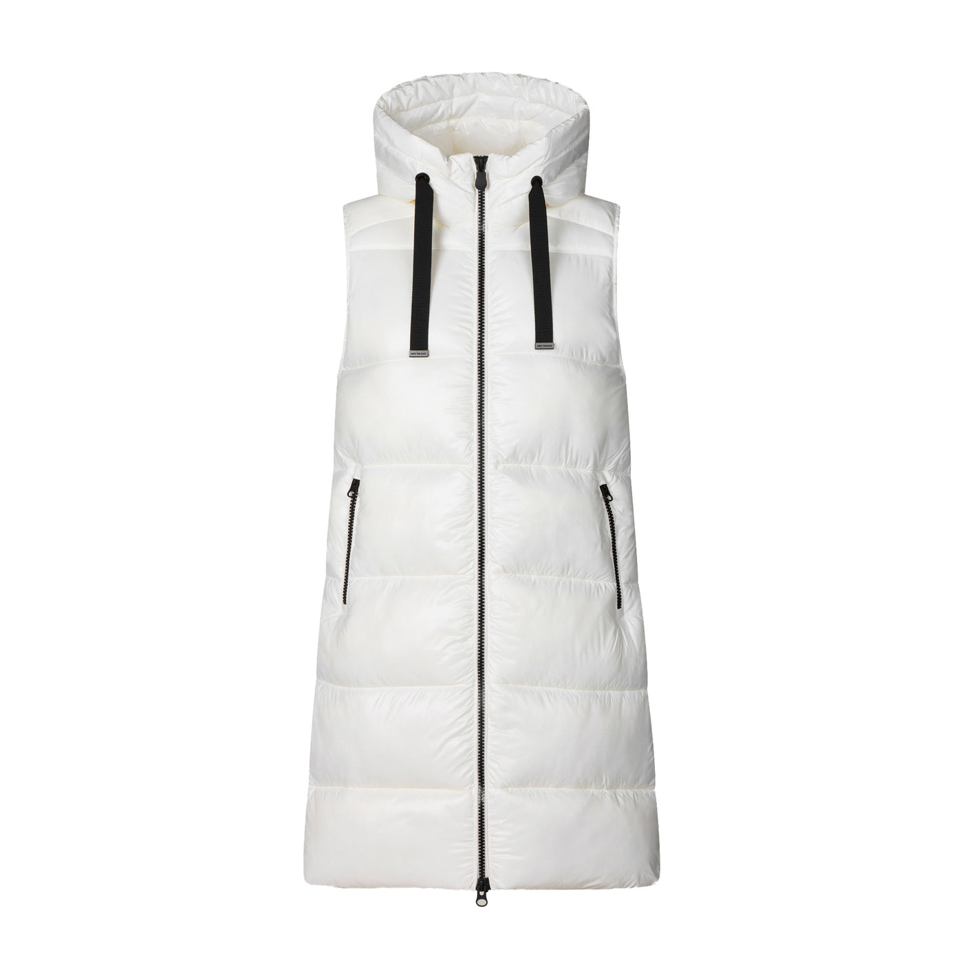 Save The Duck Women's Iria Long Hooded Puffer Vest 2026 OFF WHITE
