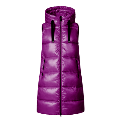 Save The Duck Women's Iria Long Hooded Puffer Vest 2026 CYCLAMEN VIOLET
