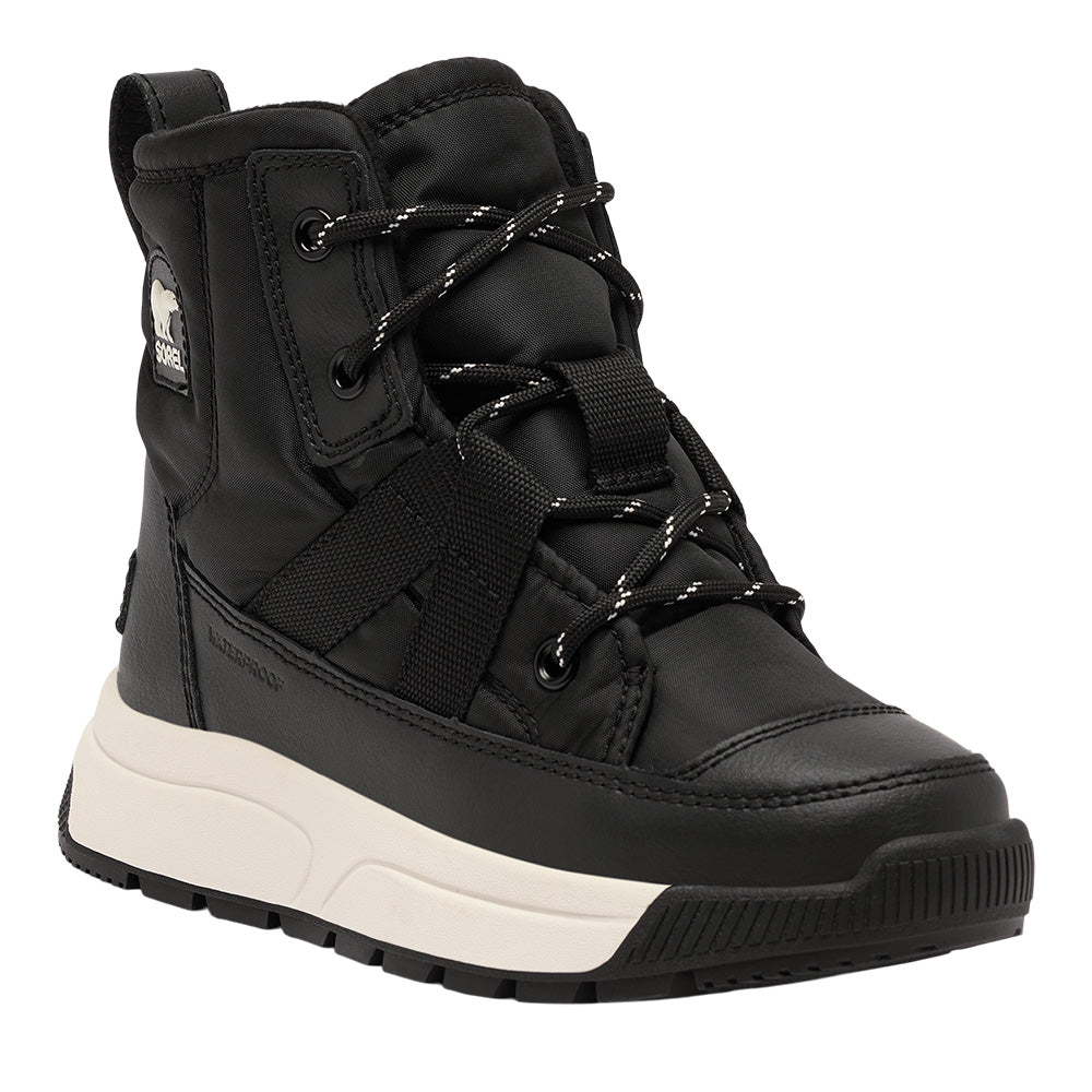 Sorel Junior's Whitney III Mid WP Boots 2026 010 BLACK/SEA SALT