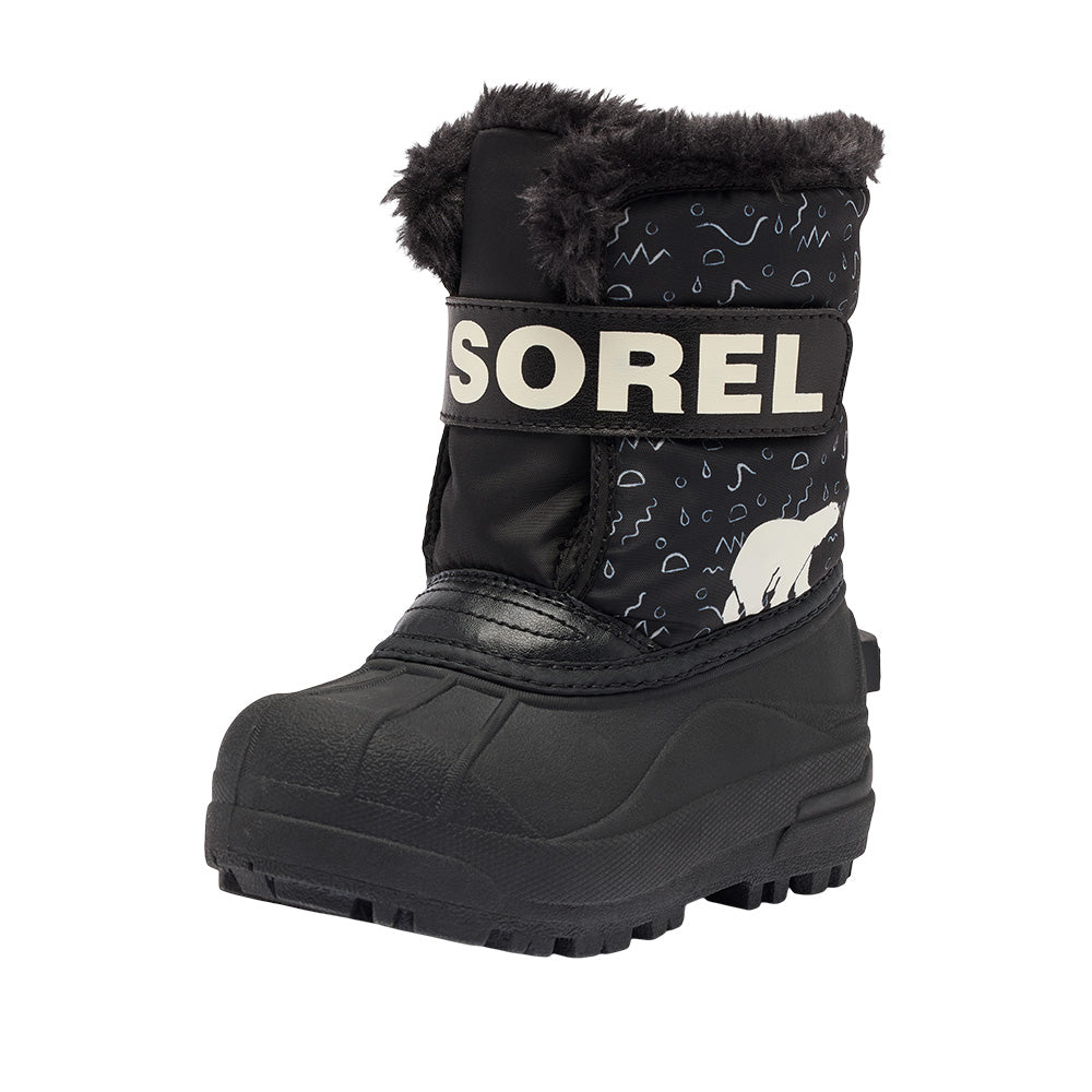 Sorel Junior's Snow Commander Boots 2026 012 BLACK/BRIGHT RED