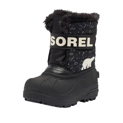 Sorel Junior's Snow Commander Boots 2026 012 BLACK/BRIGHT RED