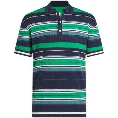 Adidas Men's Originals Knit Golf Polo 2025 NIGHT INDIGO/GREEN