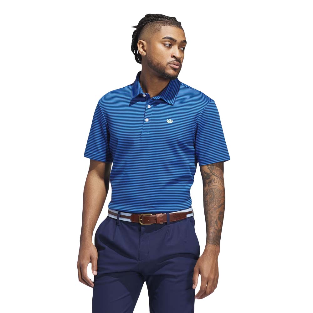 Adidas Men's Originals Stripe Pique Polo - Bluebird 2025