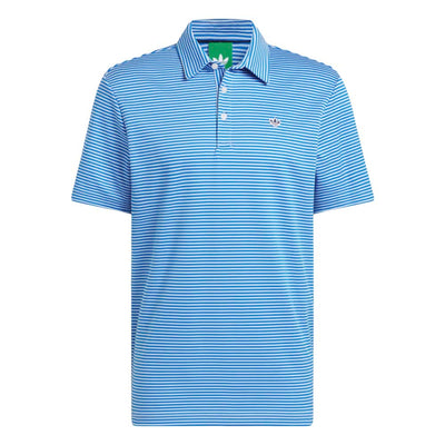 Adidas Men's Originals Stripe Pique Polo - Clearsky 2025 CLEAR SKY/BLUEBIRD