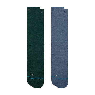 Stance Solid Midweight Poly Snow Socks 2 Pack 2026 PIN PINE