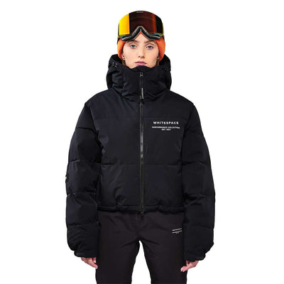 Whitespace Women's Cropped Puffer Jacket 2026 BLACK ONYX