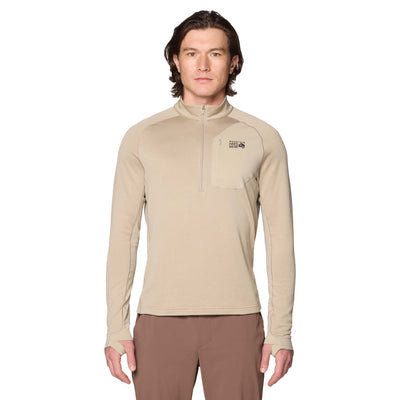 Mountain Hardwear Men's Up First Tech Fleece Quarter Zip 2026 366 BADLANDS HEATHER