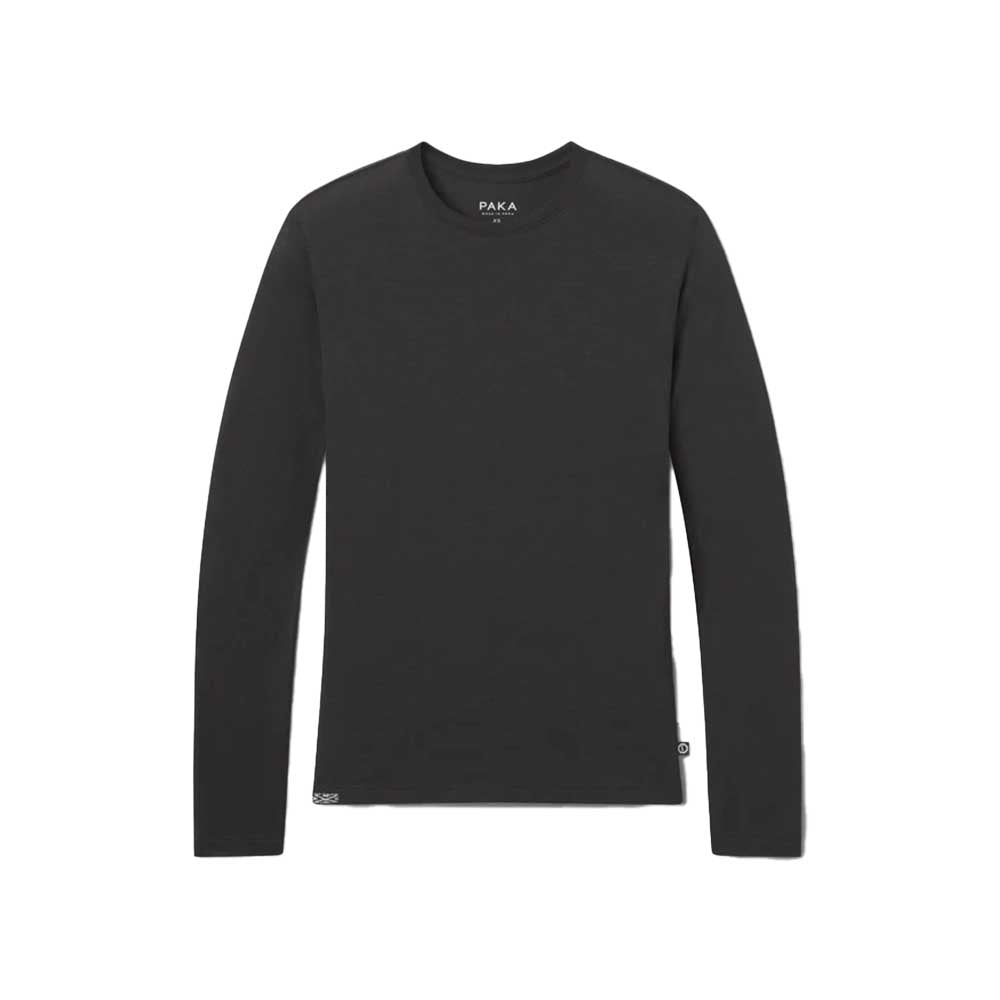 Paka Apparel Women's Aire Long Sleeve Crew 2026 BLACK