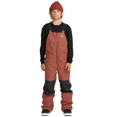 Volcom Junior's Barkley Insulated Bib Overalls 2026 HEN HENNA