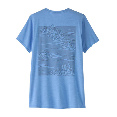 Patagonia Women's Capilene Cool Daily Graphic Shirt 2025 SATX STRATASPIRE: ABUNDANT BLUE X-DYE