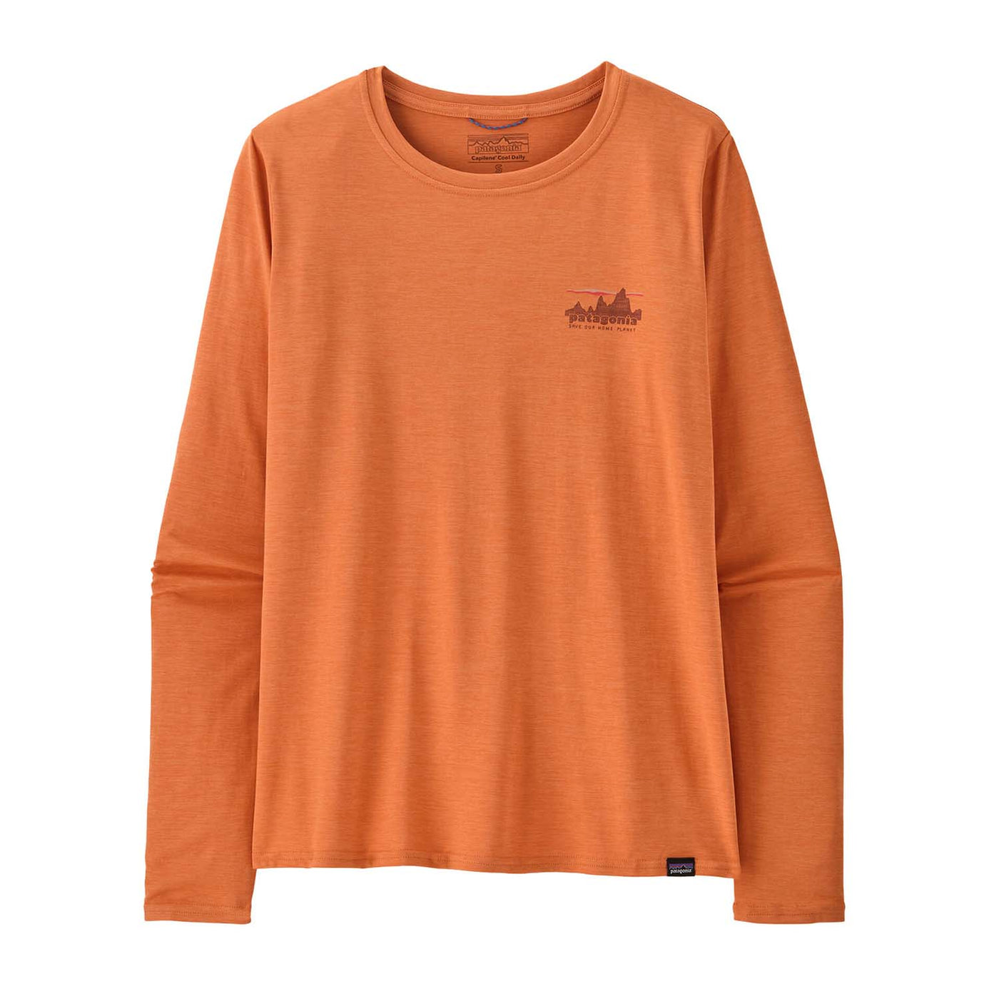 Patagonia Women's Long-Sleeved Capilene Cool Daily Graphic Shirt 2025 SLMX '73 SKYLINE: ROCK MELON X-DYE