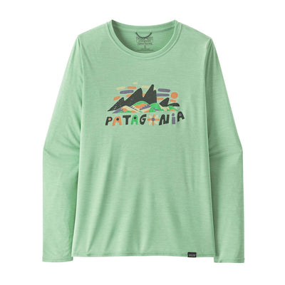 Patagonia Women's Long-Sleeved Capilene Cool Daily Graphic Shirt 2025 FRNX FITZ ROY SUPERBLOOM: RINSED GREEN X-DYE