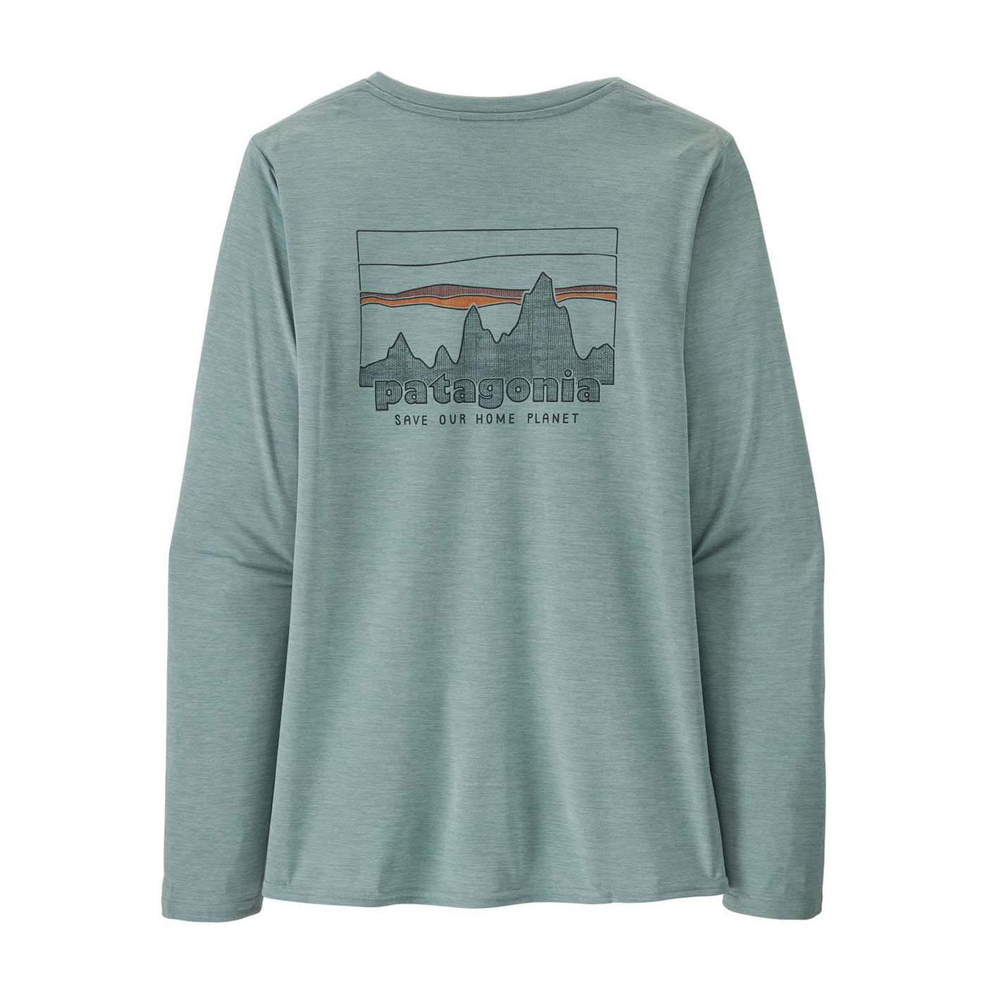 Patagonia Women's Long-Sleeved Capilene Cool Daily Graphic Shirt 2025 SKTX '73 SKYLINE: THERMAL BLUE X-DYE