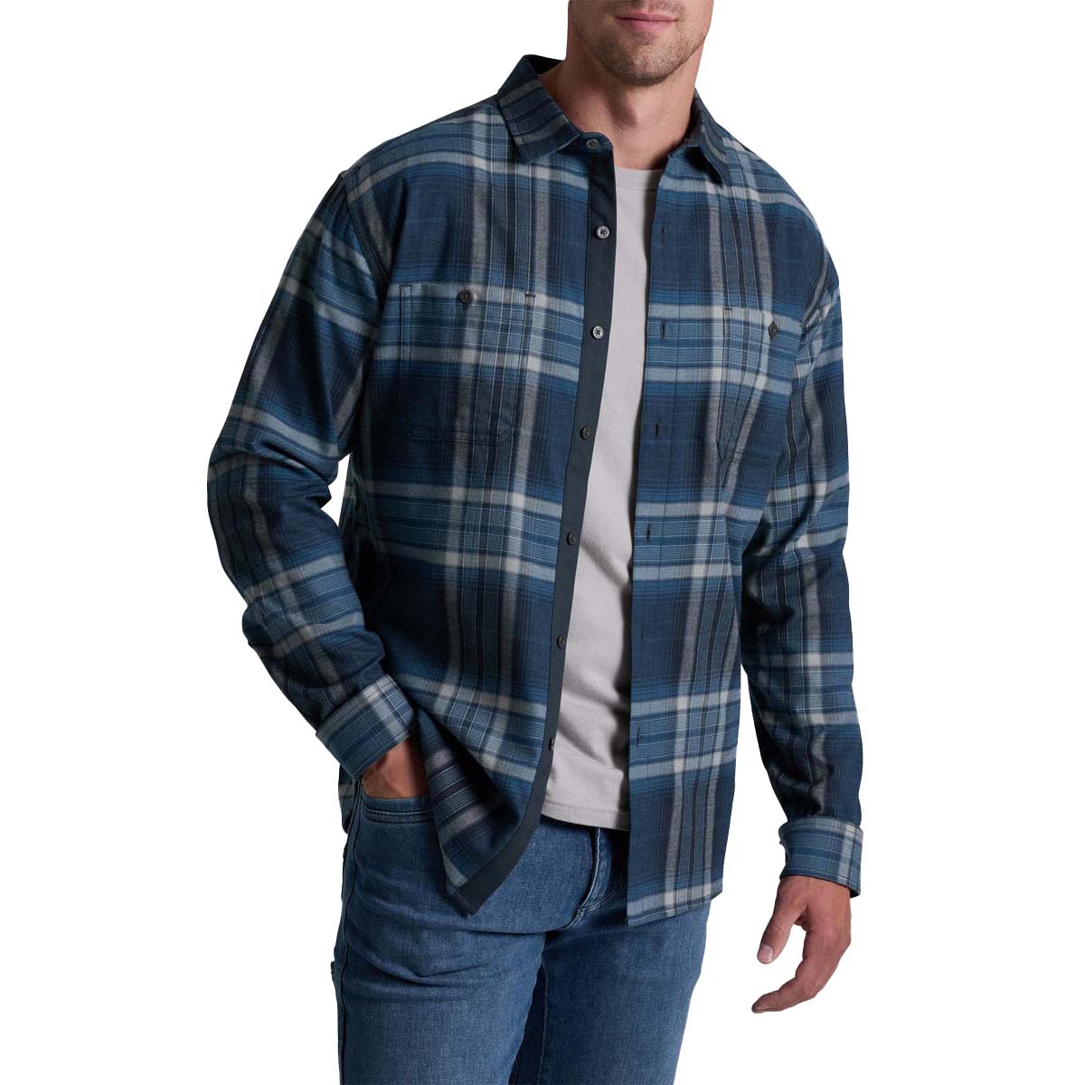 KUHL Men's Fugitive Flannel Long Sleeve 2026 BLRI BLUE RIDGE