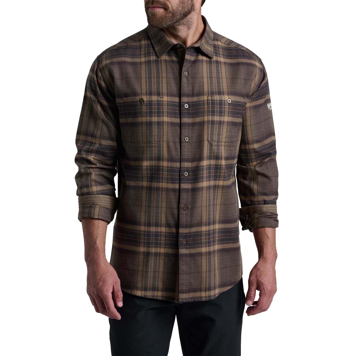 KUHL Men's Fugitive Flannel Long Sleeve 2026 RBAR ROASTED BARLEY