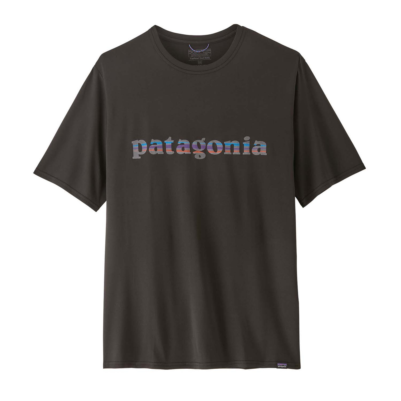 Patagonia Men's Capilene Cool Daily Graphic Shirt 2025 TLBK '73 TEXT LOGO: BLACK