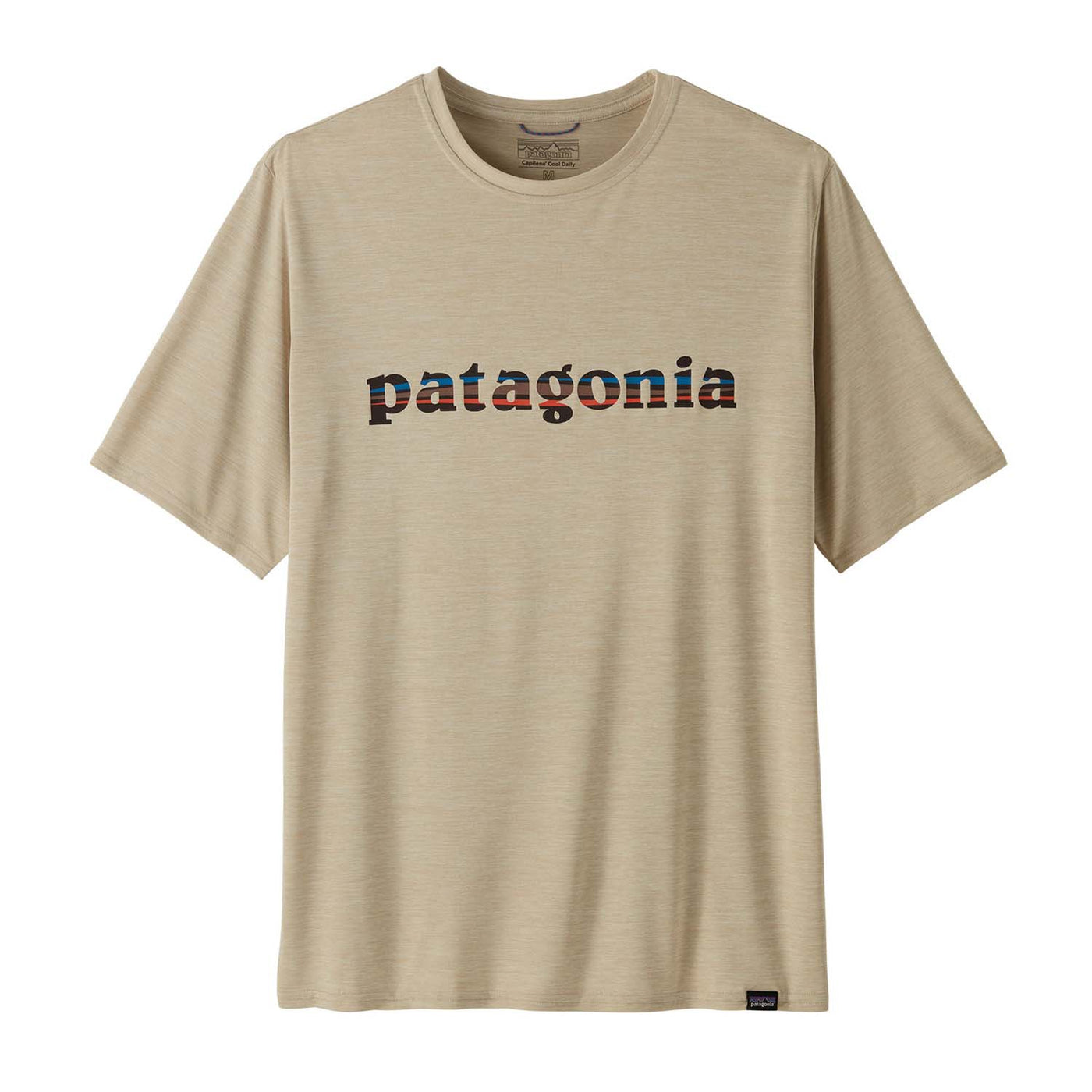 Patagonia Men's Capilene Cool Daily Graphic Shirt 2025 TLPX '73 TEXT LOGO: PUMICE X-DYE