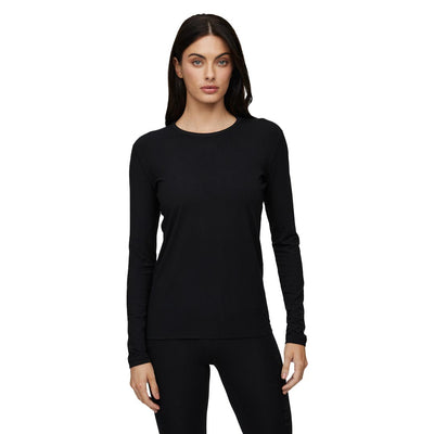 Le Bent Women's Core Midweight Crew Base Layer 2025 BLACK