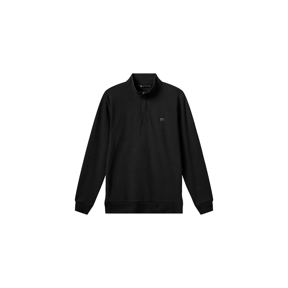 TravisMathew Men's Cloud Quarter Zip 2.0 Fleece 2025 BLACK