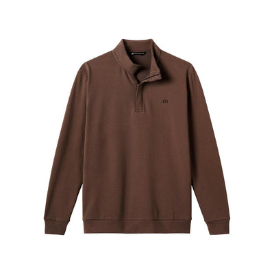 TravisMathew Men's Cloud Quarter Zip 2.0 Fleece 2025 D0089 CHOCOLATE BROWN