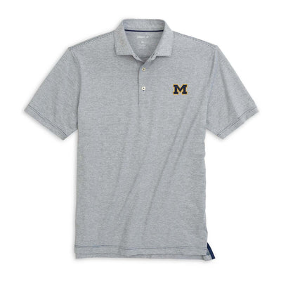 Johnnie-O Men's Lyndonn Polo - University of Michigan 2025 HEATHER TWILIGHT