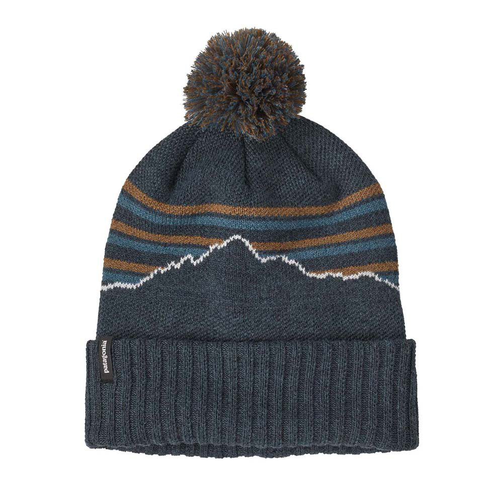 Patagonia Powder Town Beanie 2026 FISS FITZ ROY STRIPE KNIT- SMOLDER BLUE