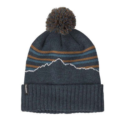 Patagonia Powder Town Beanie 2026 FISS FITZ ROY STRIPE KNIT- SMOLDER BLUE